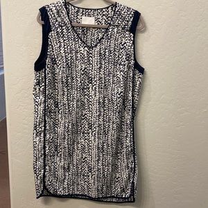 Dalia sheath dress. Blue and white. Size 12. 100% polyester